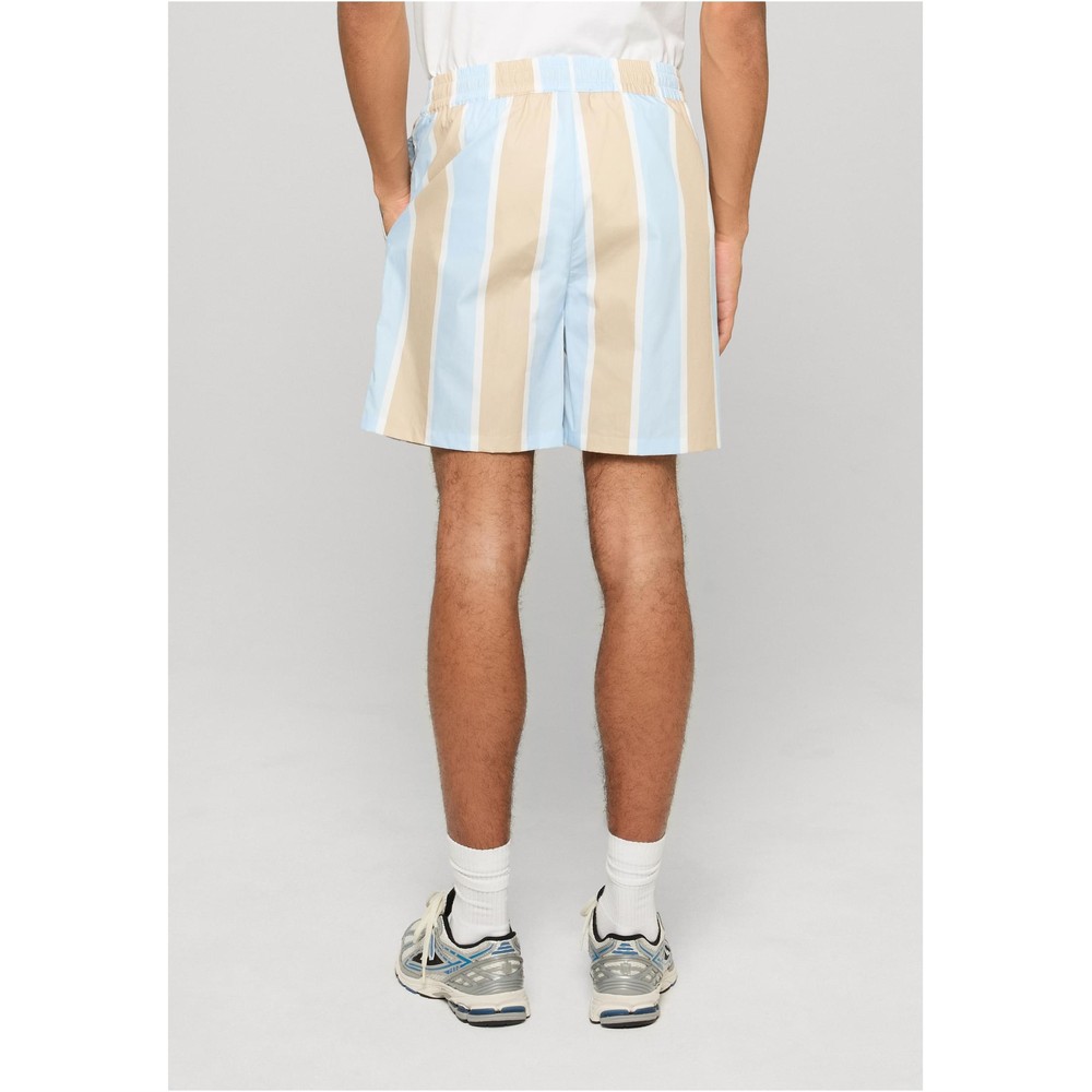 Urban Classics - Summer Stripe Resort Kurze Hose - Beige/Blau